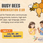 Maltby centre - busy bees communication club - busy bee summer 2026